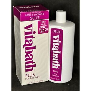 549	NOS VitaBath Plus for Dry Skin; Bath and Shower Gelee; 21 oz; PROP